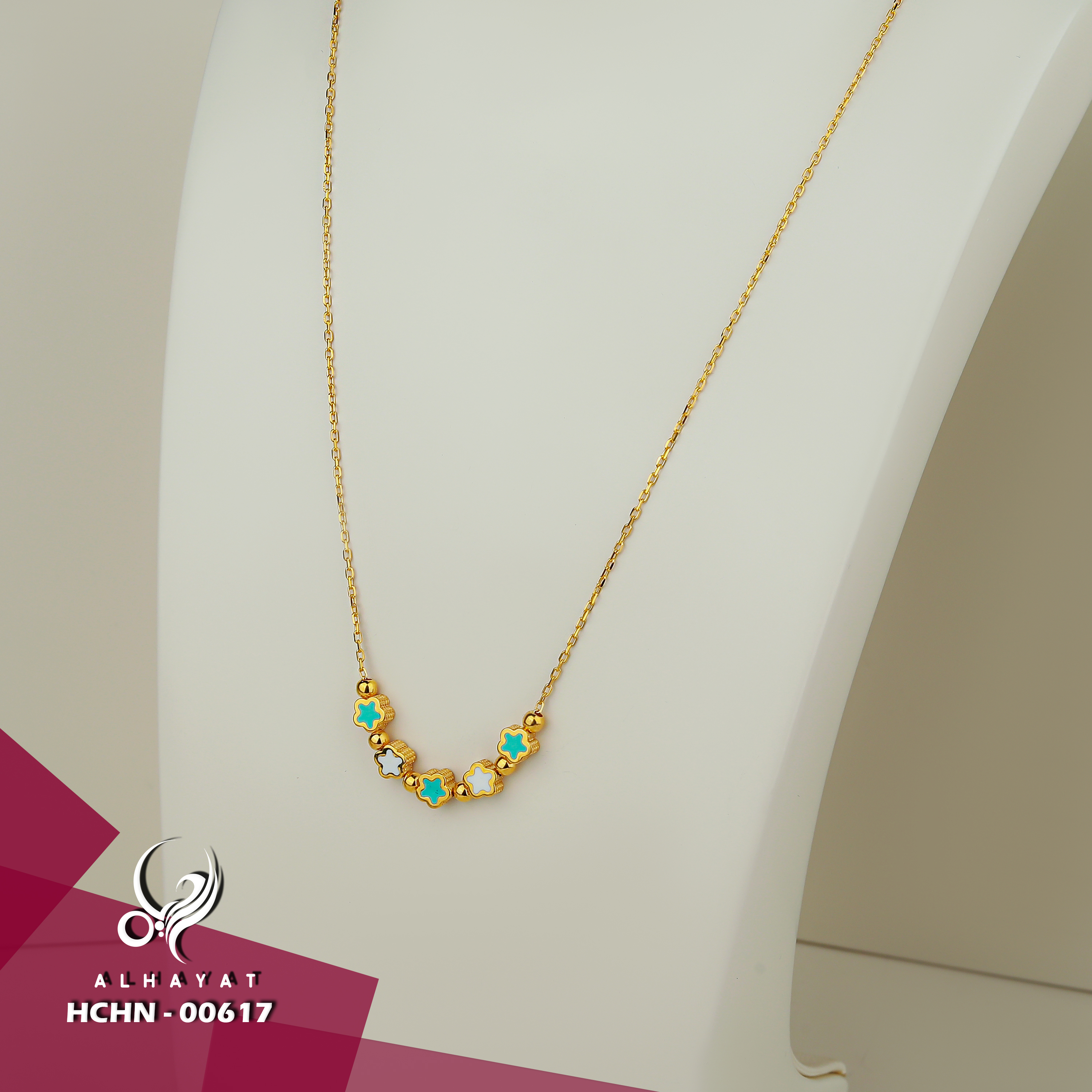 21 karat gold choker, made in Turkey - (H-0692)